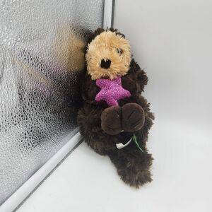 Wild Republic Plush Sea Otter Purple Star Fish Stuffed Animal Lovey Toy
